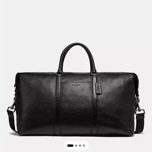 NWT Coach Black Leather Trekker Bag